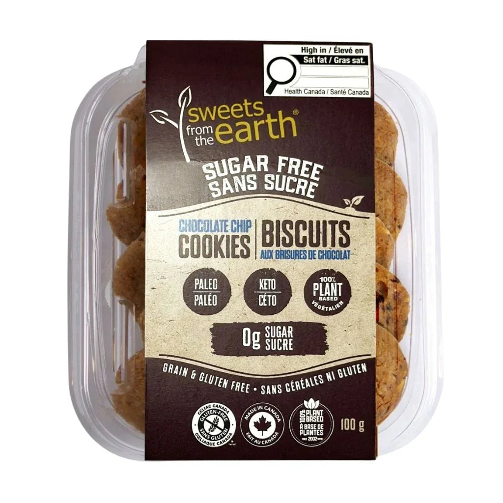 Biscuits aux Brisures de Chocolat Sans Sucre Sweets from the Earth - La Boite à Grains