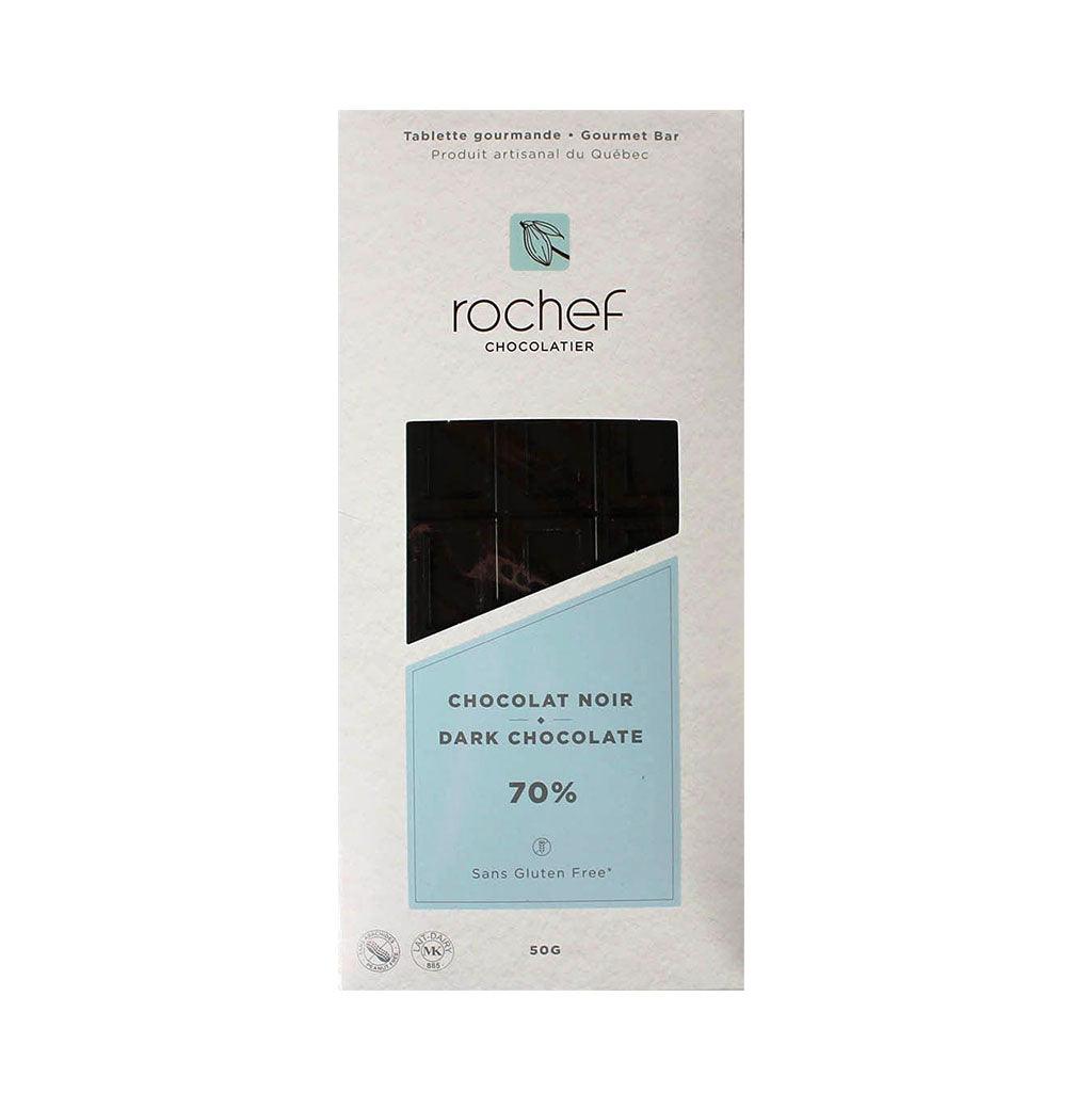 Tablette Gourmande Chocolat Noir 70% Rochef Chocolatier - La Boite à Grains