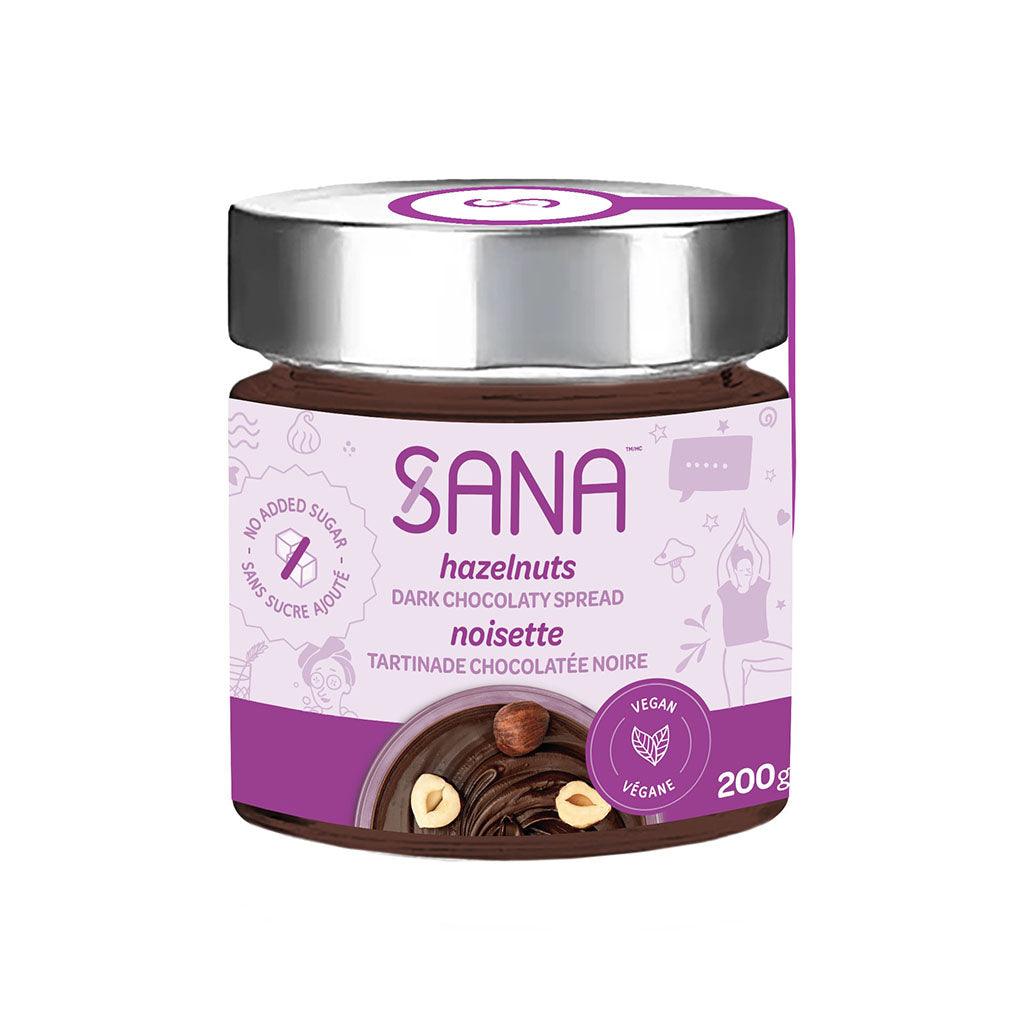 Tartinade Chocolatée Noire Noisette Végane Sana - La Boite à Grains