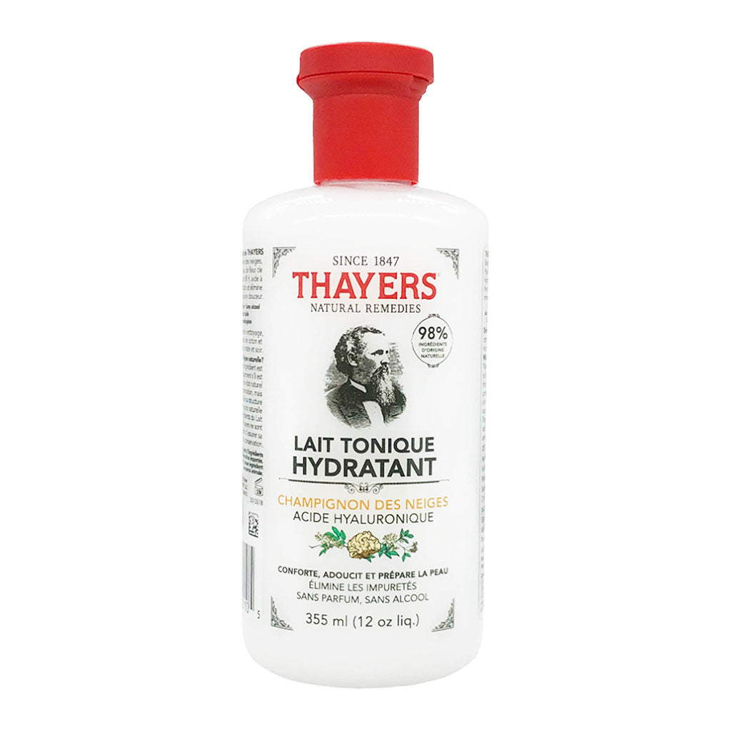 thayers lait tonique hydratant champignon des neiges acide hyaluronique 355 ml