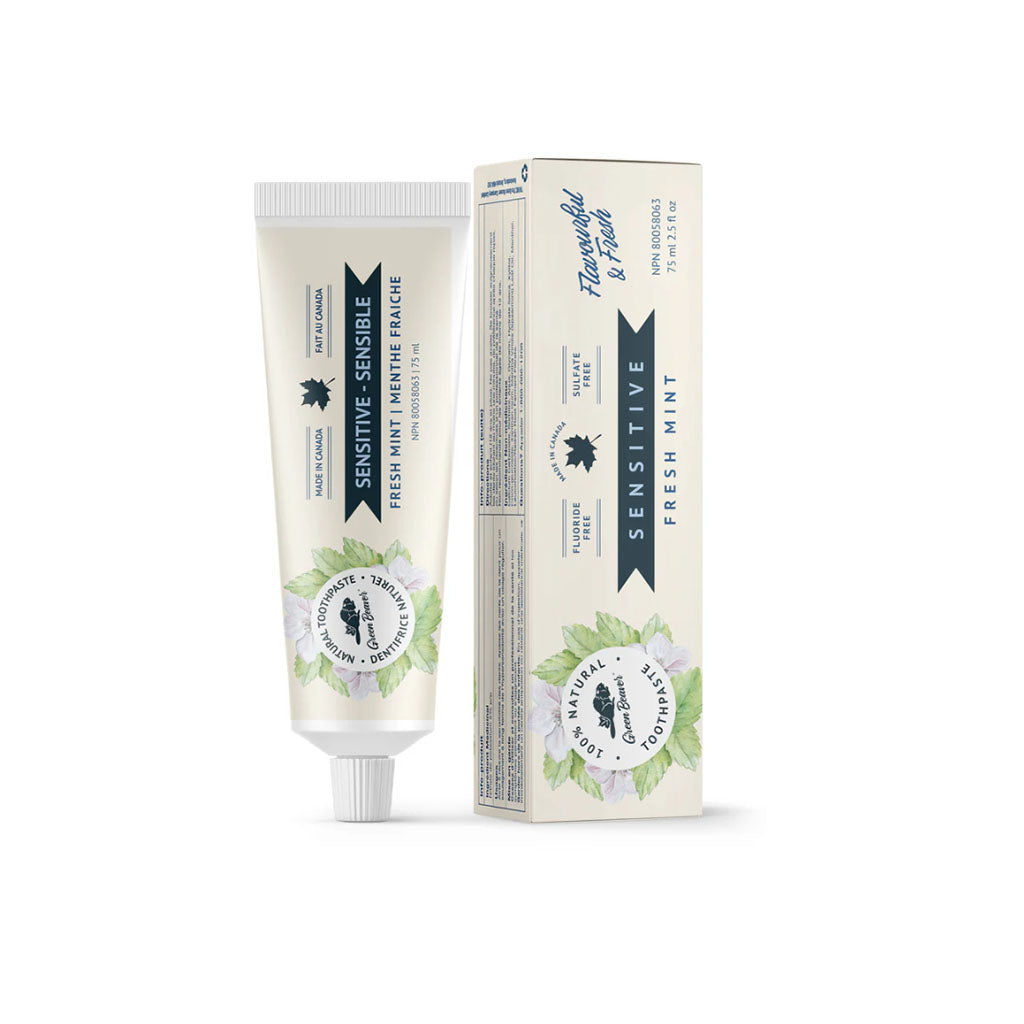 dentifrice dents sensibles menthe fraîche Green Beaver - La Boite à Grains