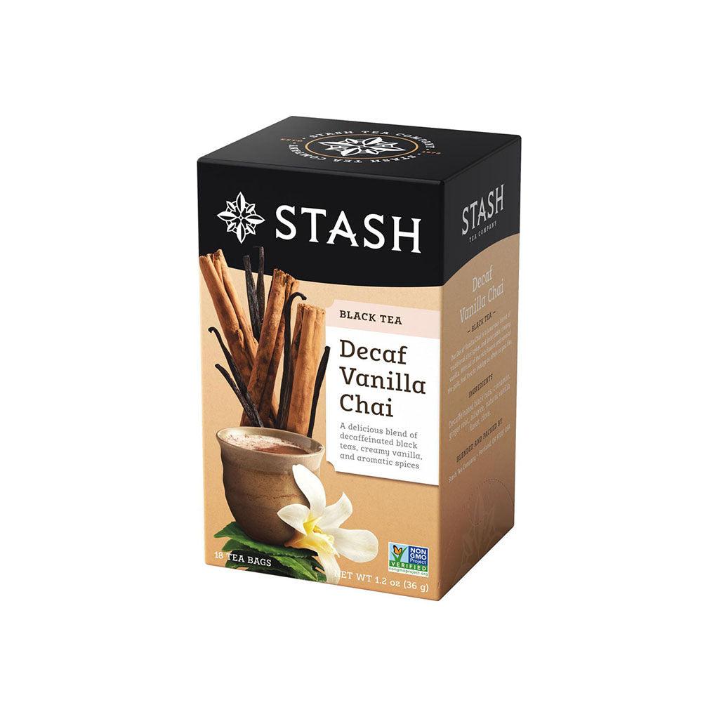 Thé Noir Chai Décaféiné à la Vanille Stash - La Boite à Grains