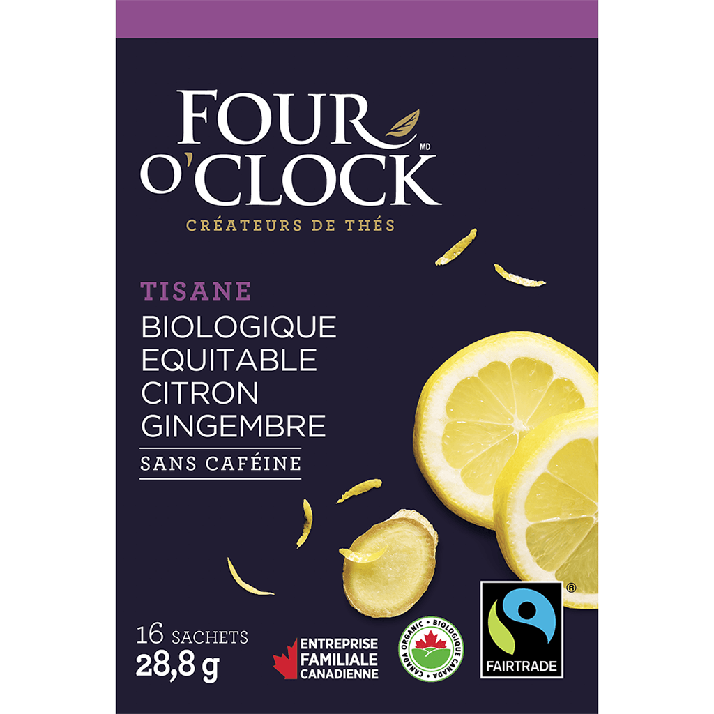 Tisane Citron Gingembre Biologique Four O'Clock - La Boite à Grains