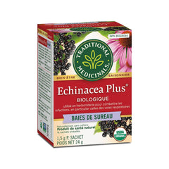 Tisane Echinacea Plus Biologique Baies de Sureau Traditional Medicinals - La Boite à Grains