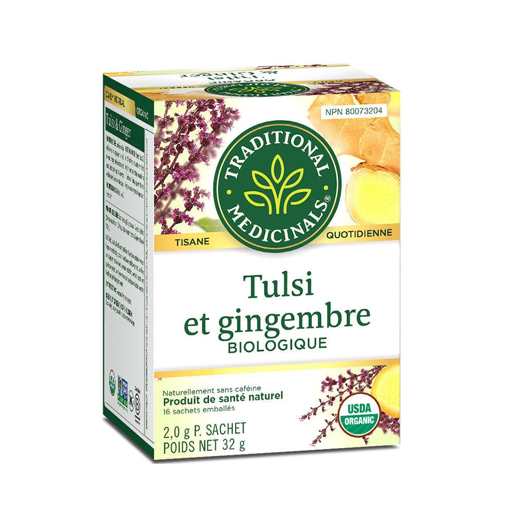 Tisane Tulsi et Gingembre Biologique Traditional Medicinals - La Boite à Grains