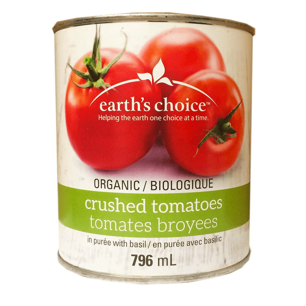 Tomates Broyées Biologiques avec Basilic Earth's Choice - La Boite à Grains