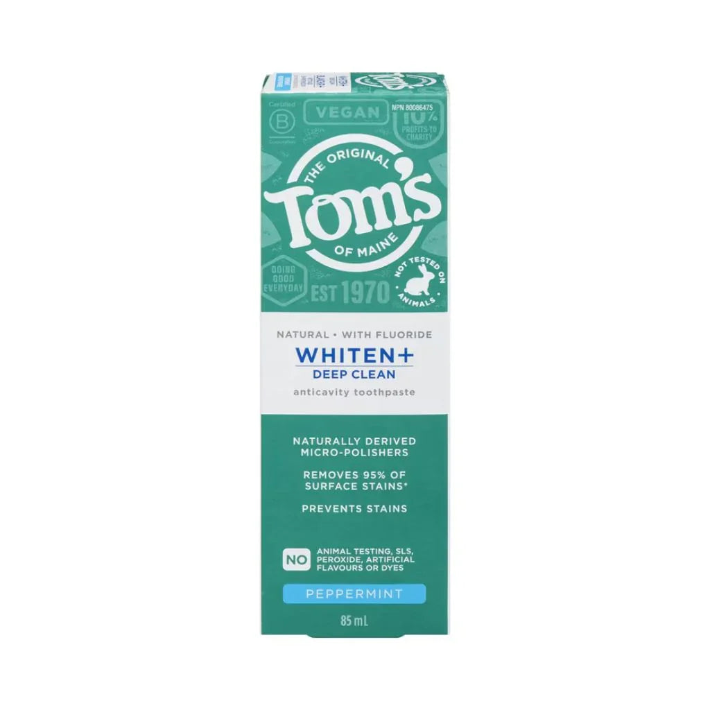 Tom's of Maine dentifrice Blanchir+ menthe poivrée - La Boite à Grains