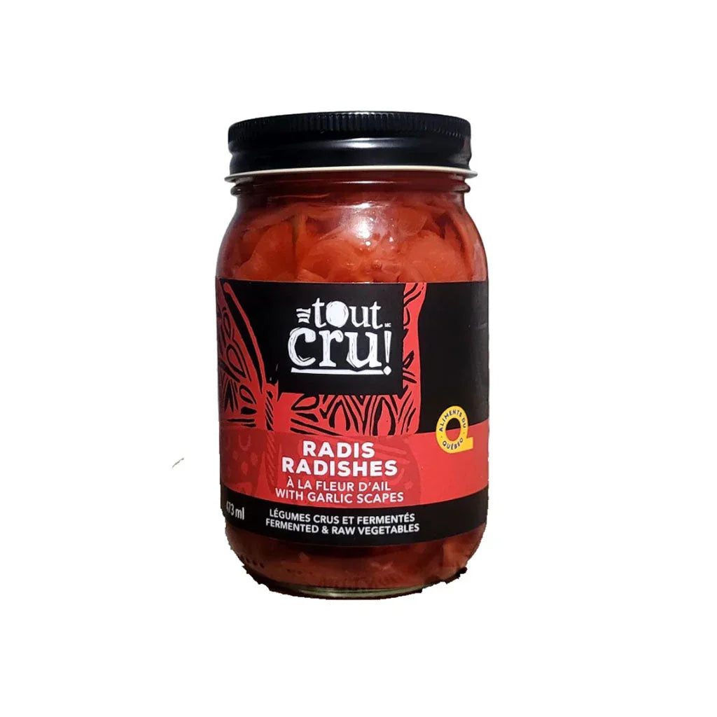 all raw radish with garlic scapes 473 ml