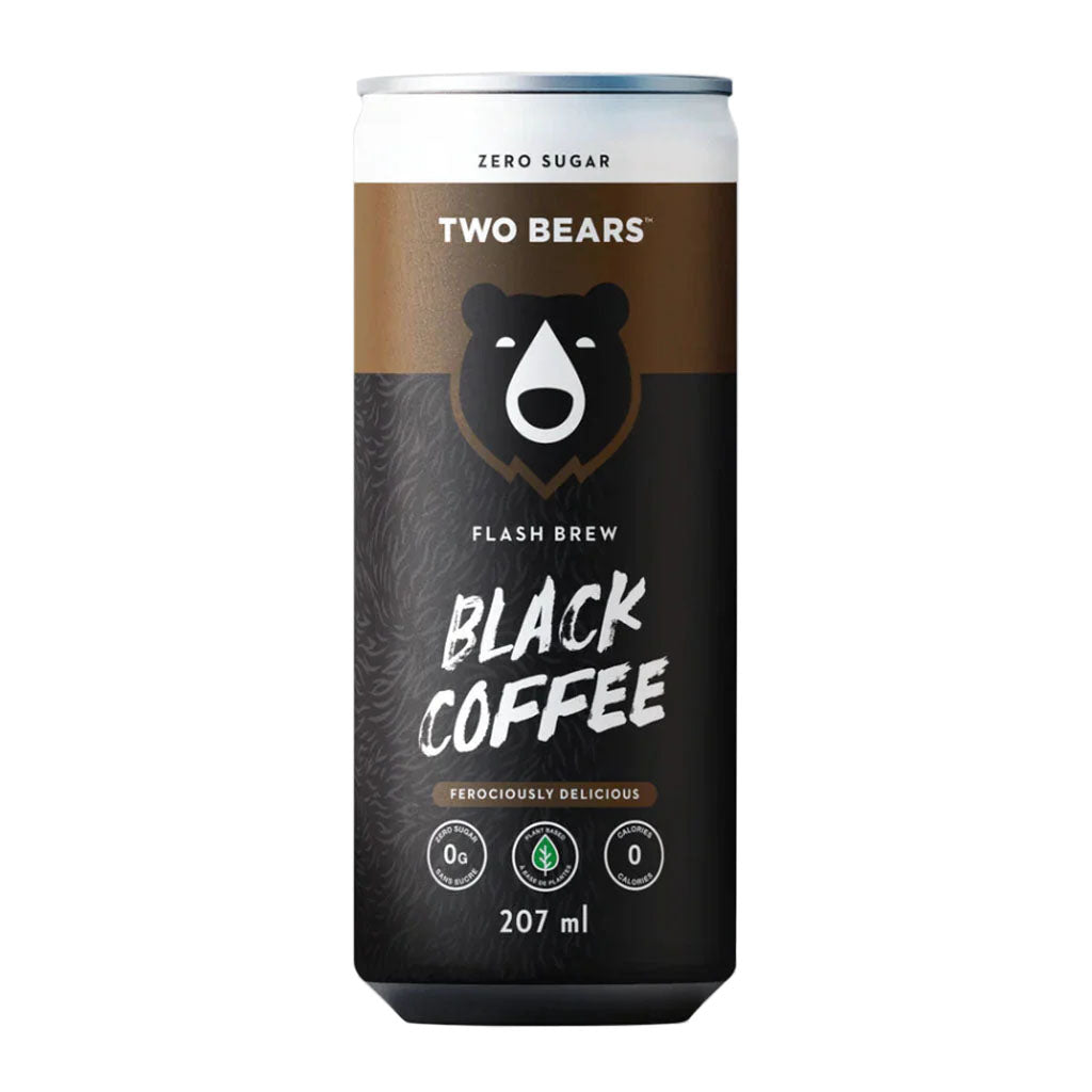 two bears cafe noir glace flash sans sucre ajoute 207 ml - la boite a grains