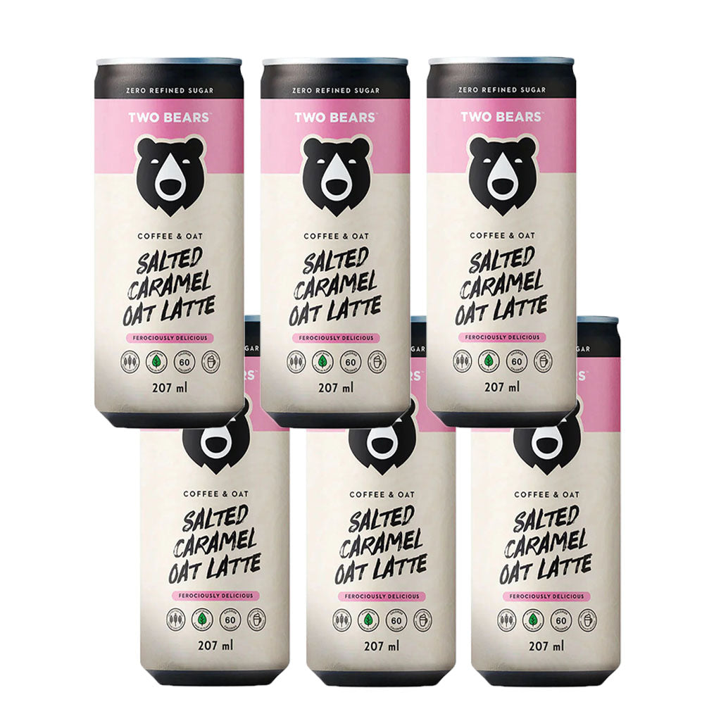two bears latte mousseux avoine cafe caramel 6x207 ml - la boite a grains