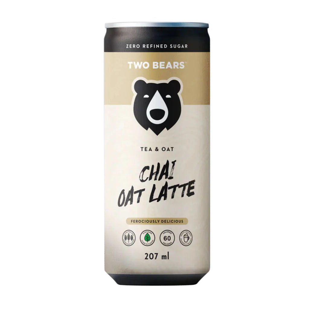 two bears latte mousseux thé chai avec avoine 207 ml - la boite a grains