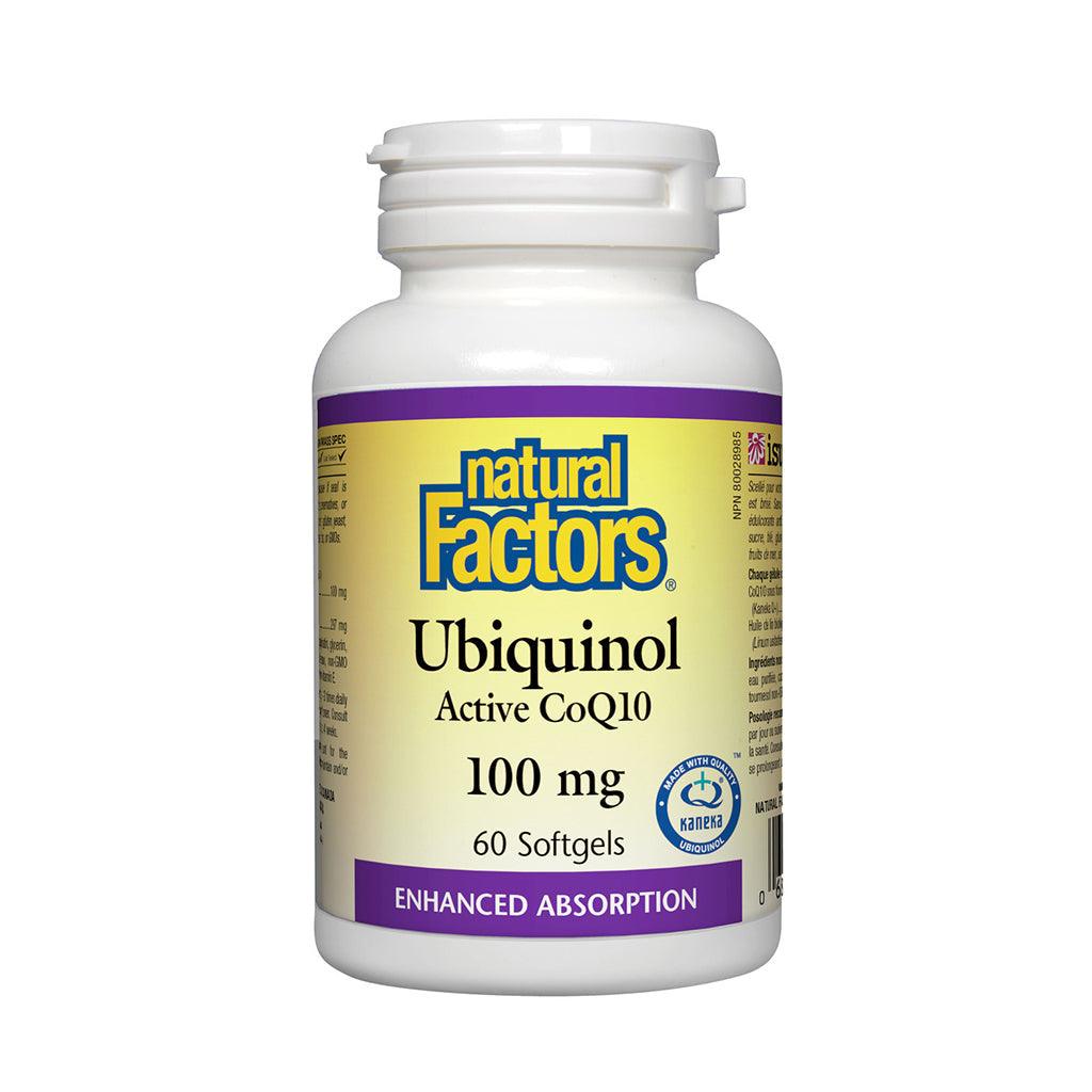 Ubiquinol CoQ10 Active 100 mg Natural Factors - La Boite à Grains