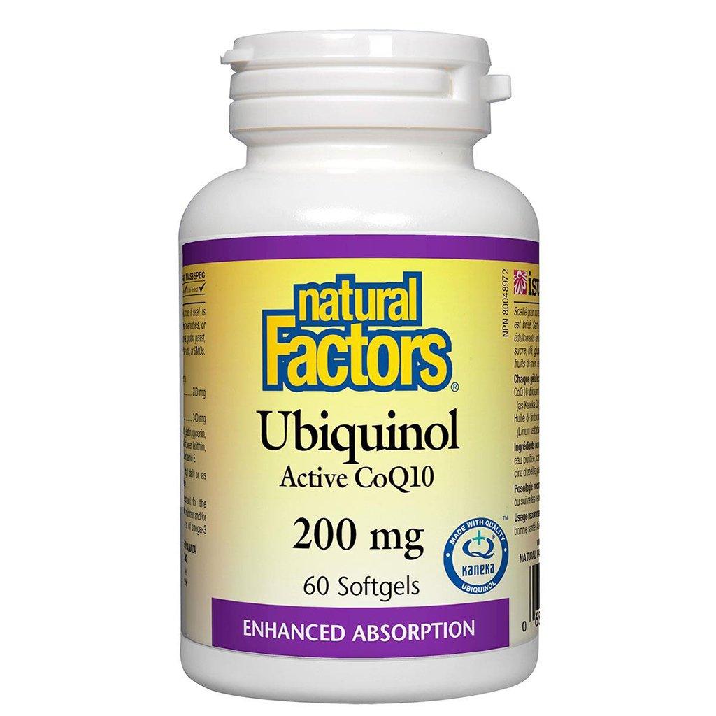 Ubiquinol CoQ10 Active 200 mg Natural Factors - La Boite à Grains