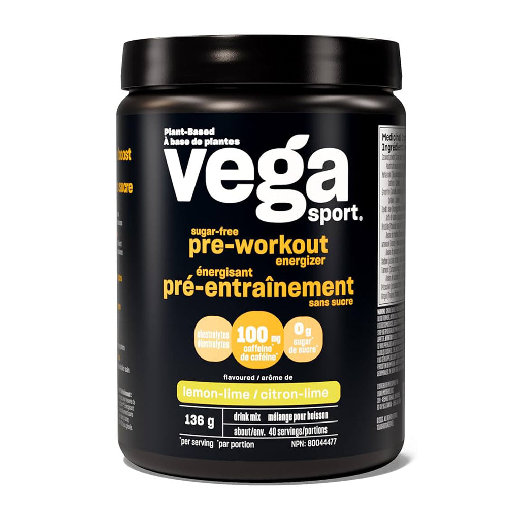 vega sport pré entraînement énergisant sans sucre 136 g - La Boite à Grains
