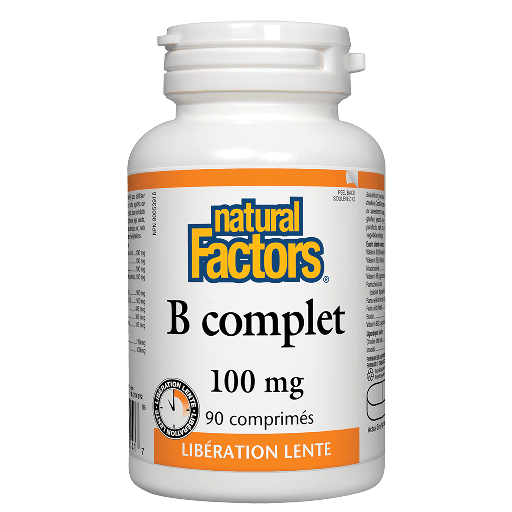 Vitamine B Complet Natural Factors - La Boite à Grains