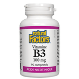 Vitamine B3 100 mg Natural Factors - La Boite à Grains