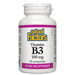 Vitamine B3 100 mg Natural Factors - La Boite à Grains