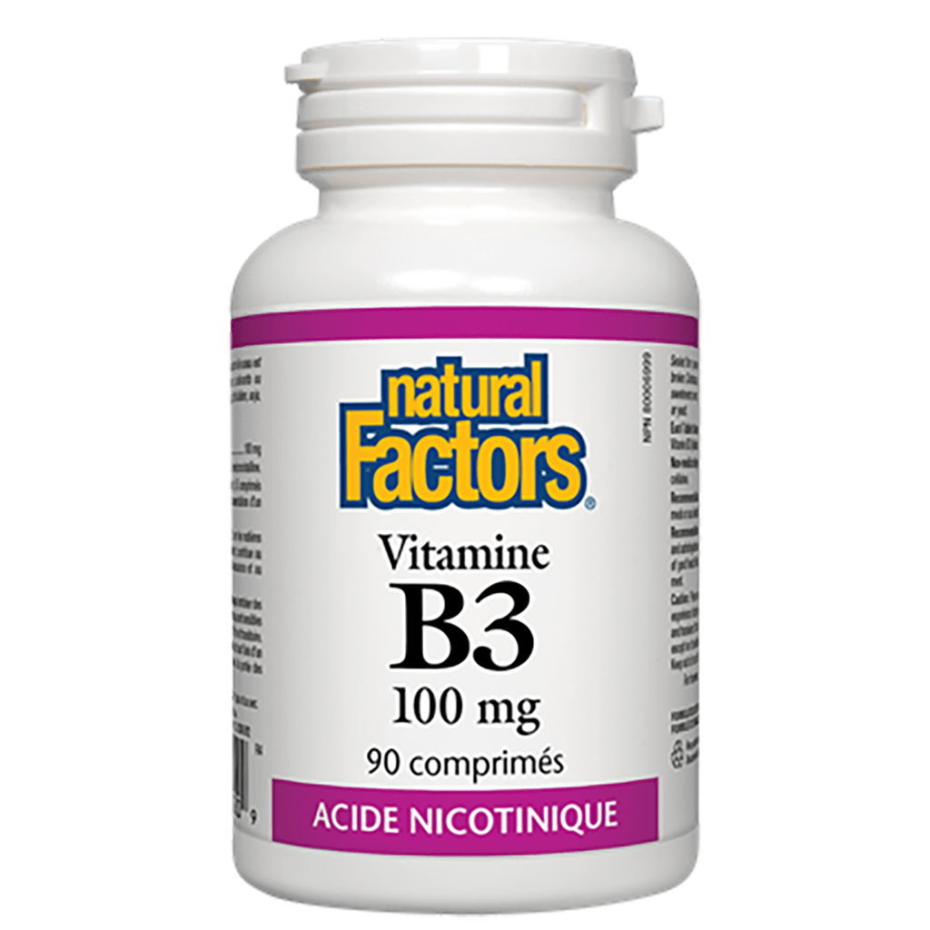 Vitamine B3 100 mg Natural Factors - La Boite à Grains