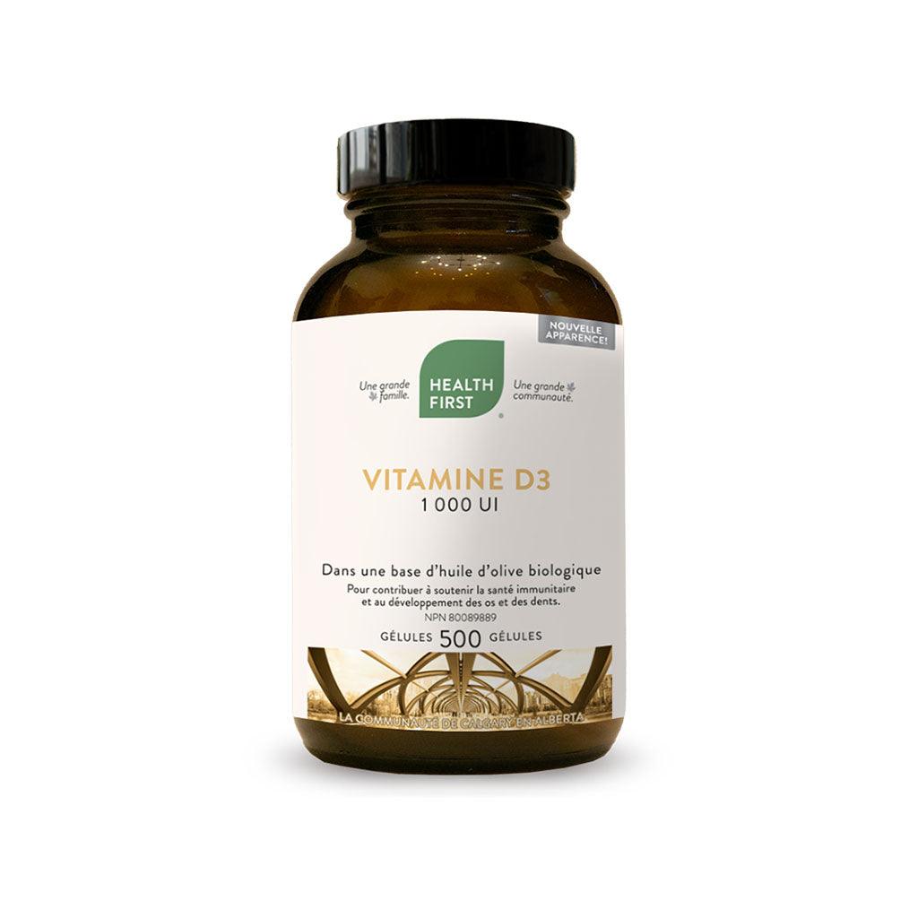 Vitamine D3 1000 UI (Gélules) Health First - La Boite à Grains