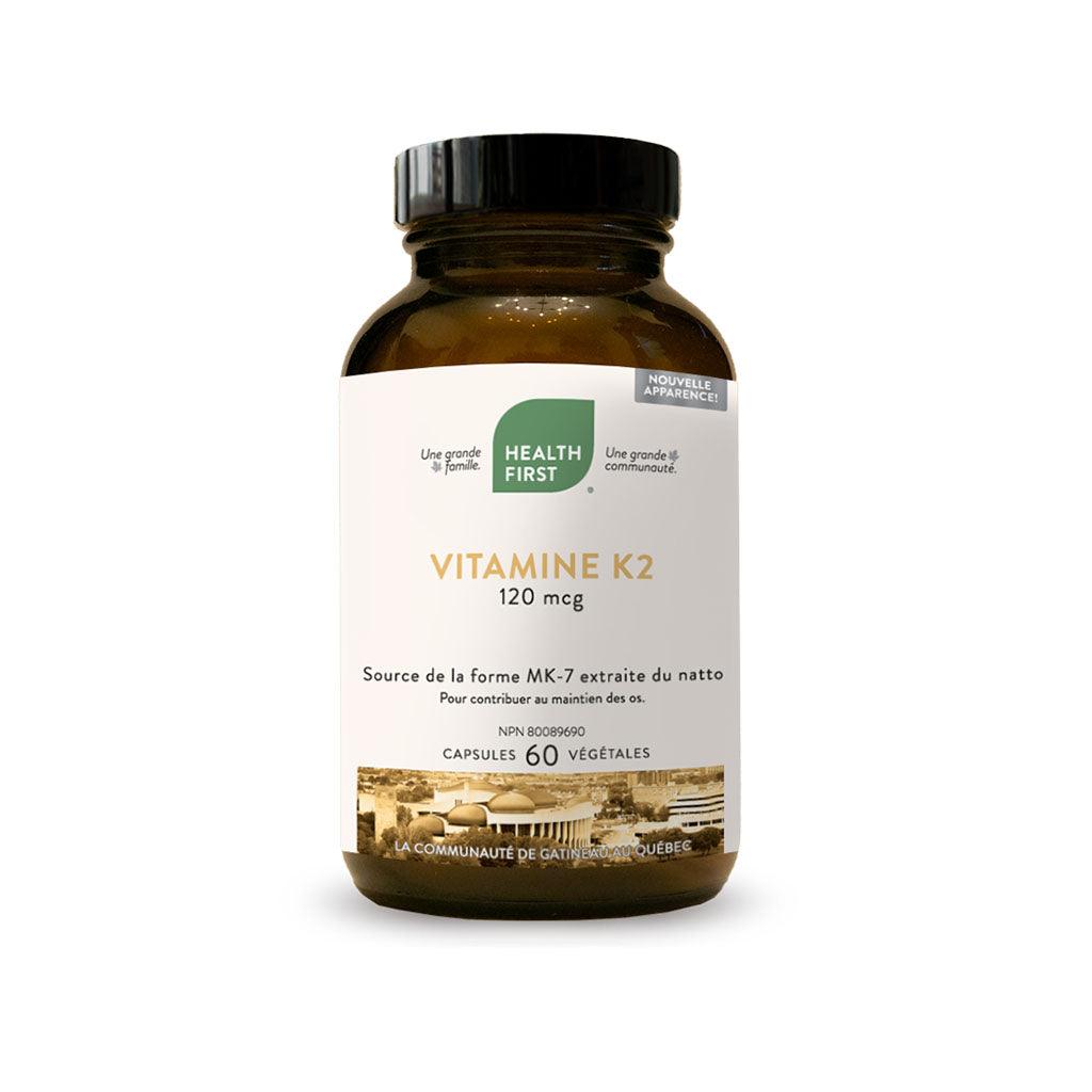 Vitamine K2 120 mcg Health First - La Boite à Grains