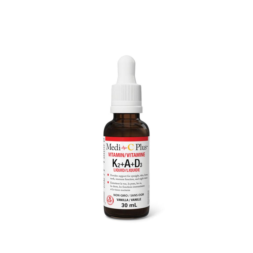 Vitamine K2 + A + D3 Liquide Medi C Plus - La Boite à Grains