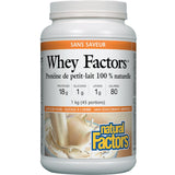 Whey Factors Sans Saveur Natural Factors - La Boite à Grains