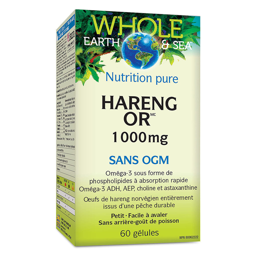 whole earth & sea hareng or 1000 mg 60 gélules