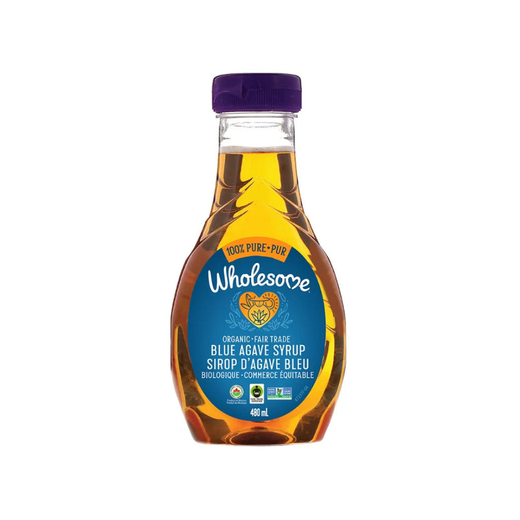 wholesome sirop d'agave bleu biologique 480 ml