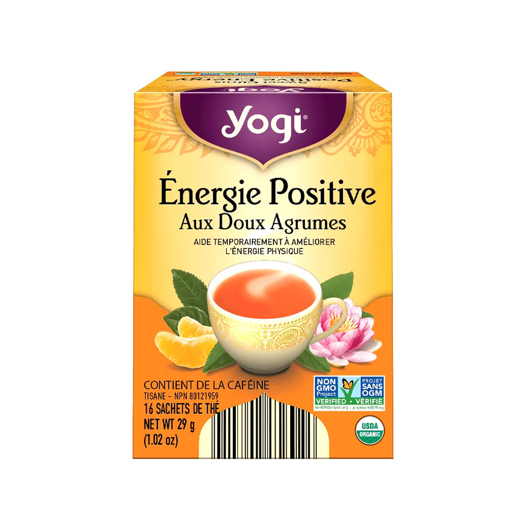 yogi tisane énergie positive aux doux agrumes 16 sachets