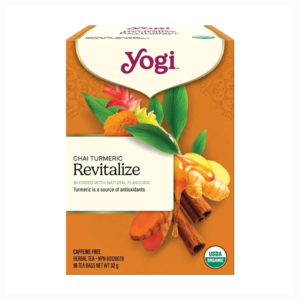 tisane Revitaliser chai curcuma Yogi - La Boite à Grains