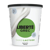 Yogourt Grec 0% Nature Sans Lactose Liberté - La Boite à Grains