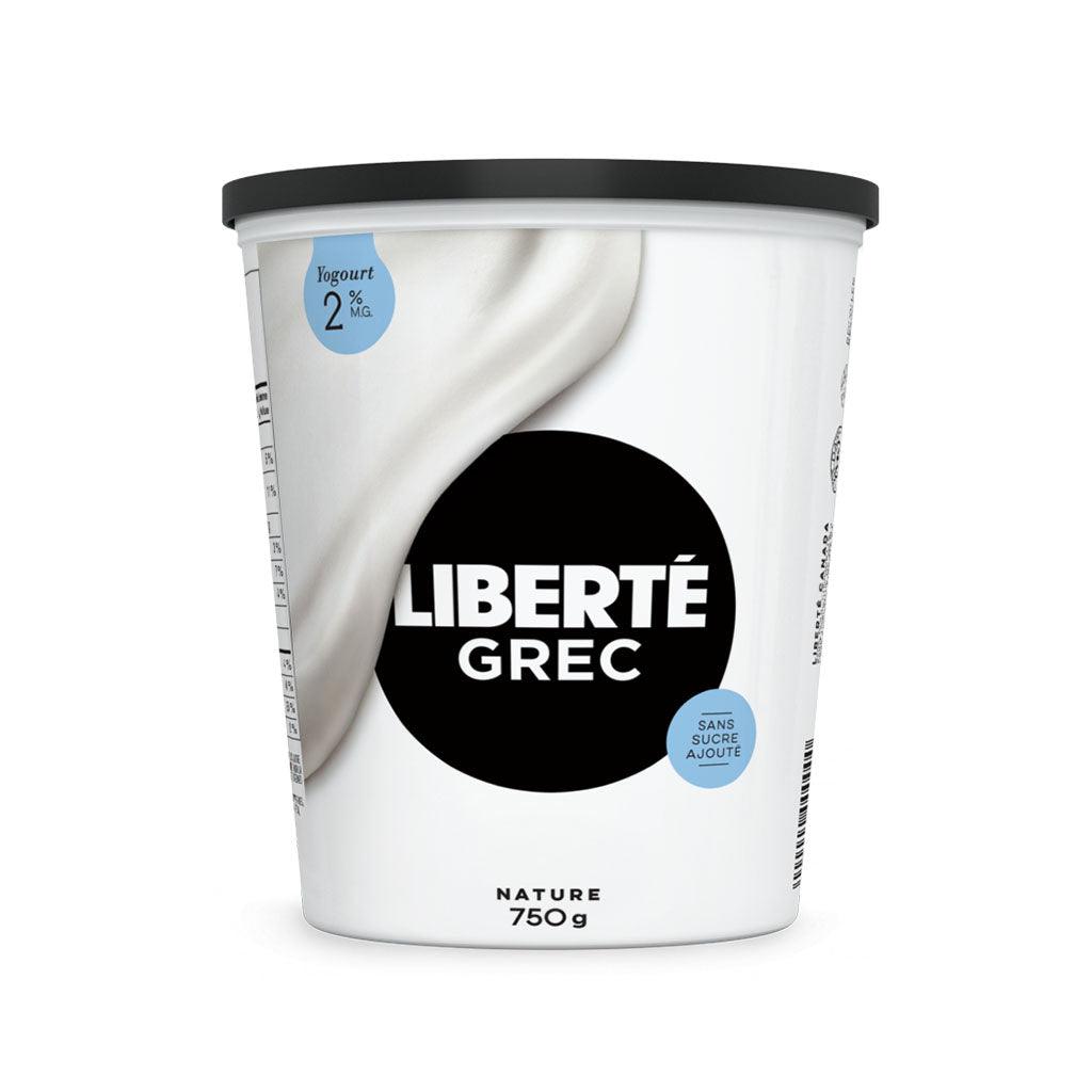 Yogourt Grec Nature 2% Liberté - La Boite à Grains