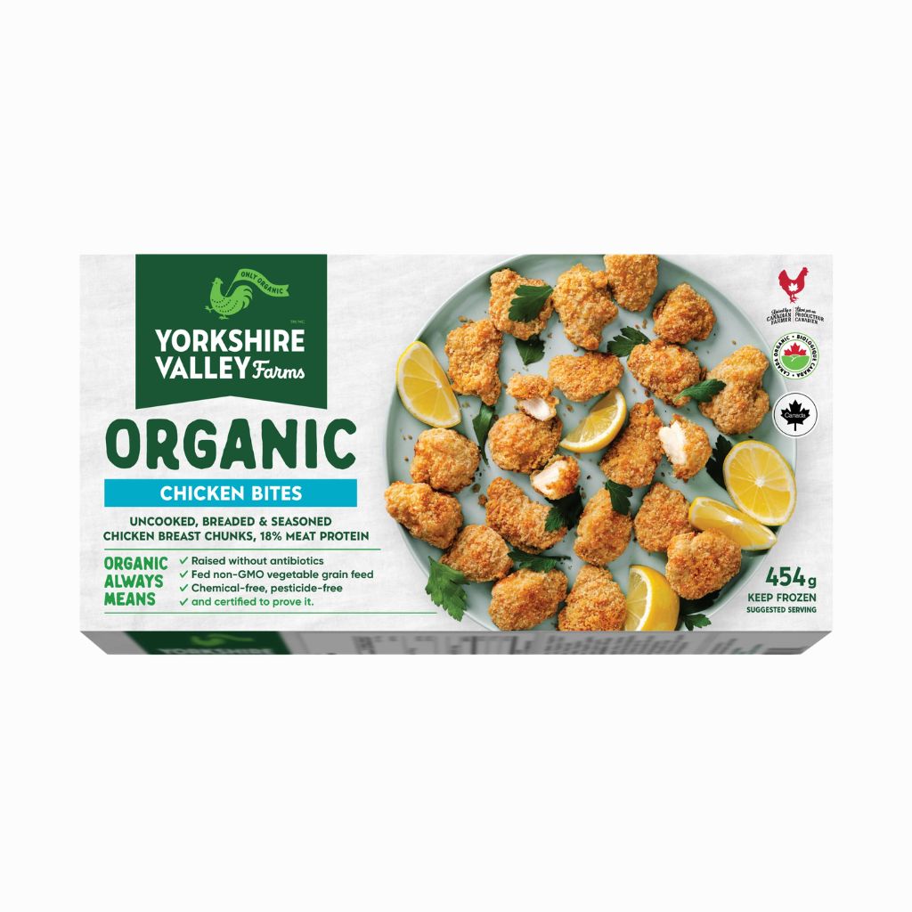 bouchées de poulet biologiques Yorkshire Valley Farms - La Boite à Grains