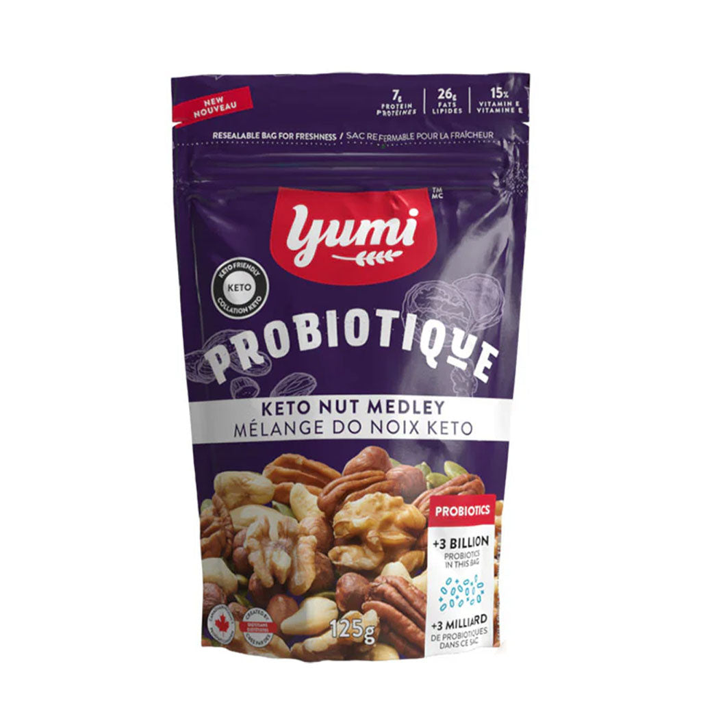 mélange de noix keto probiotique Yumi 125 g - La Boite à Grains