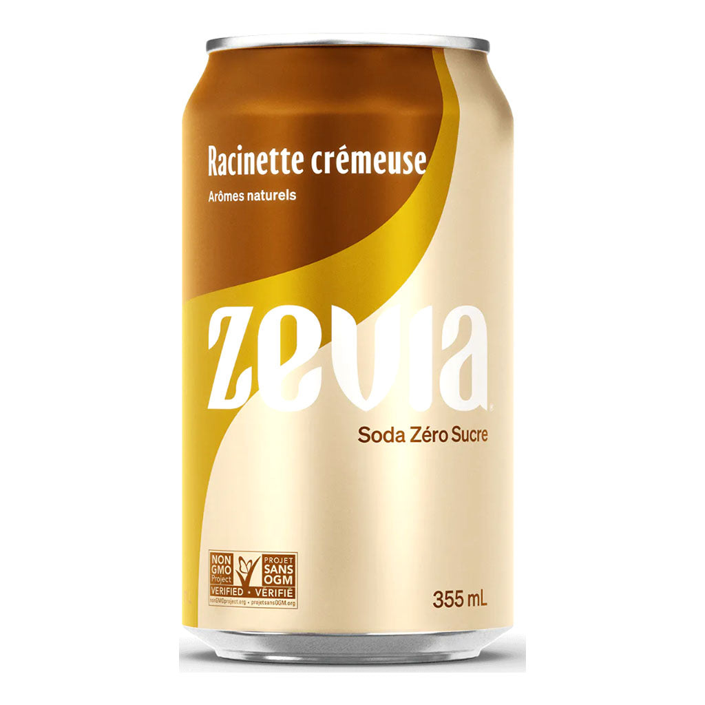 zevia soda zéro sucre racinette crémeuse 355 ml