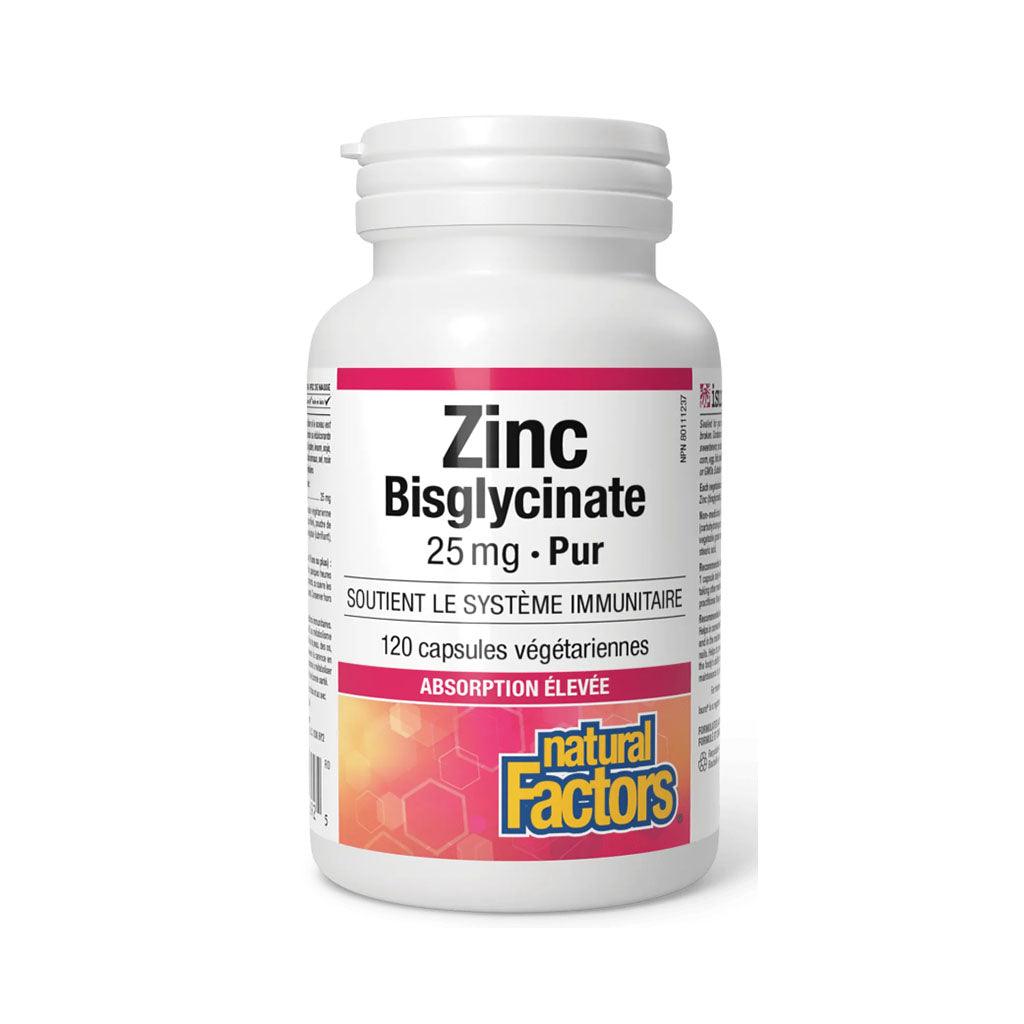 Zinc Bisglycinate Pur 25 mg Natural Factors