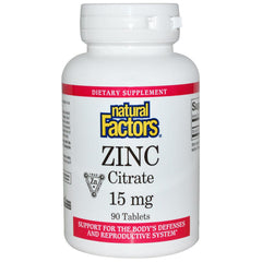 Zinc Citrate Natural Factors - La Boite à Grains