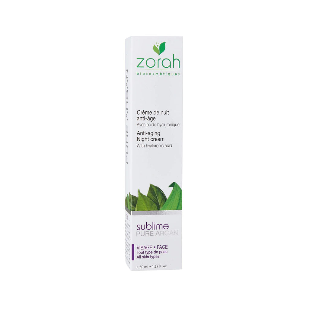 zorah biocosmétiques crème de nuit anti-âge sublime visage 50 ml - La Boite à Grains