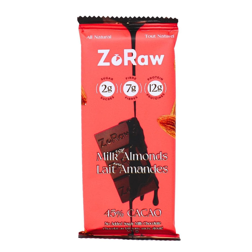 zoraw chocolat au lait amandes - La Boite à Grains